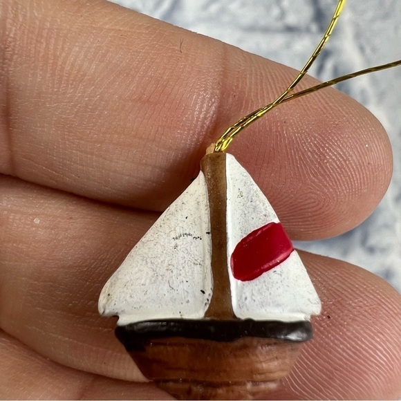 Nautical ornaments miniature ornamental boat lifesaver lighthouse ocean water - Picture 9 of 11